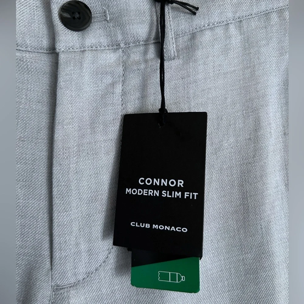 CLUB MONACO LINEN CONNOR CHINOS GREY